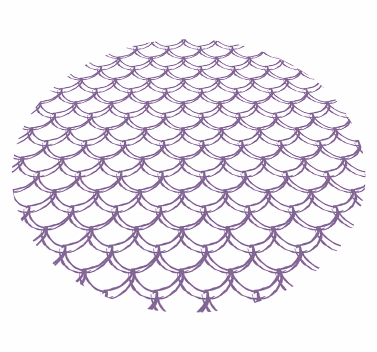 Purples scalloped pattern vinilna preproga za kopalnico - TenStickers