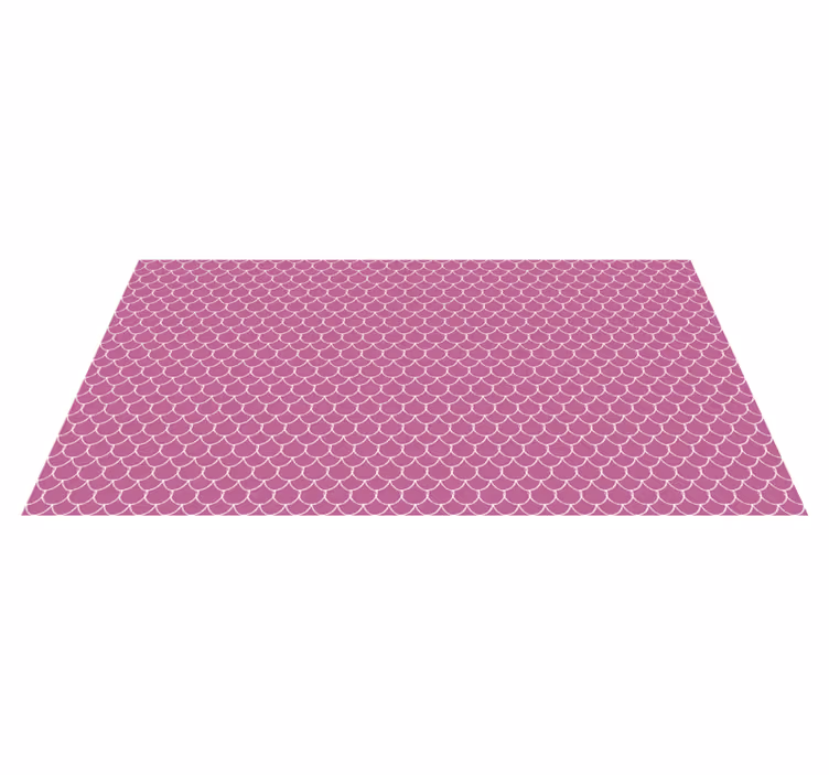 Pink scallop patterns vinilni tepih z živalmi - TenStickers