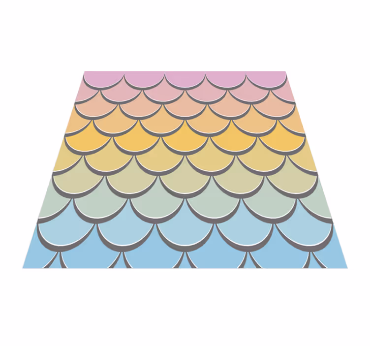 Pastelne ribje luske vinilna preproga - TenStickers