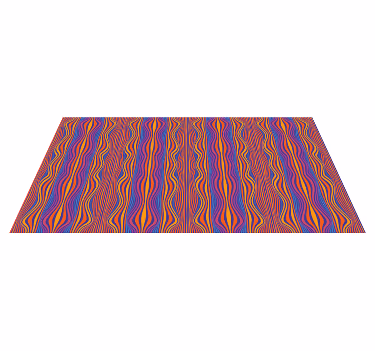 Vibrant wavy lines vinilne preproge z vzorci - TenStickers