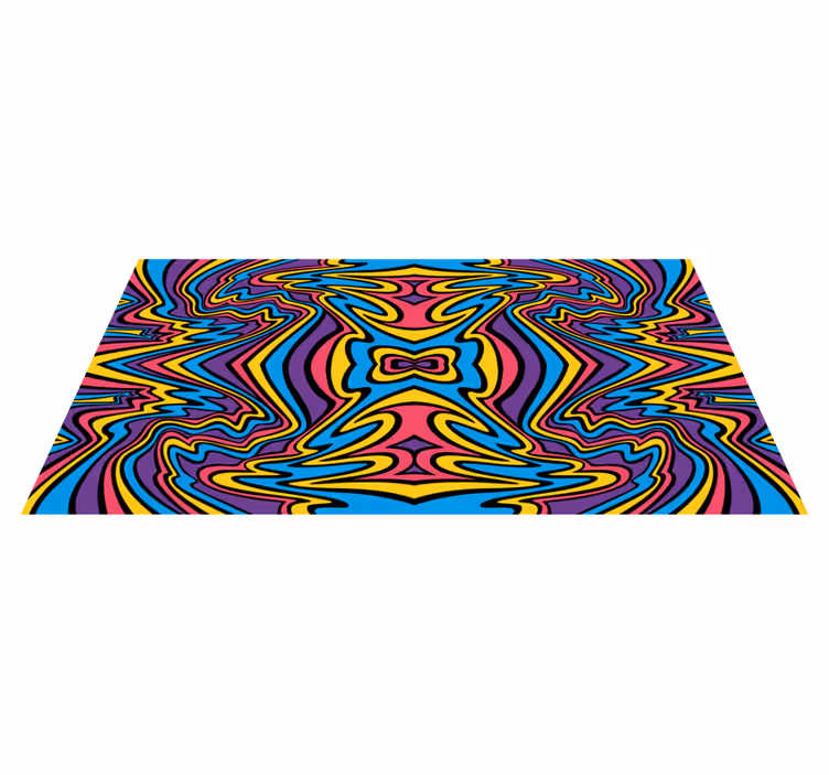 Psychedelic swirl pattern vinilne talne obloge - TenStickers