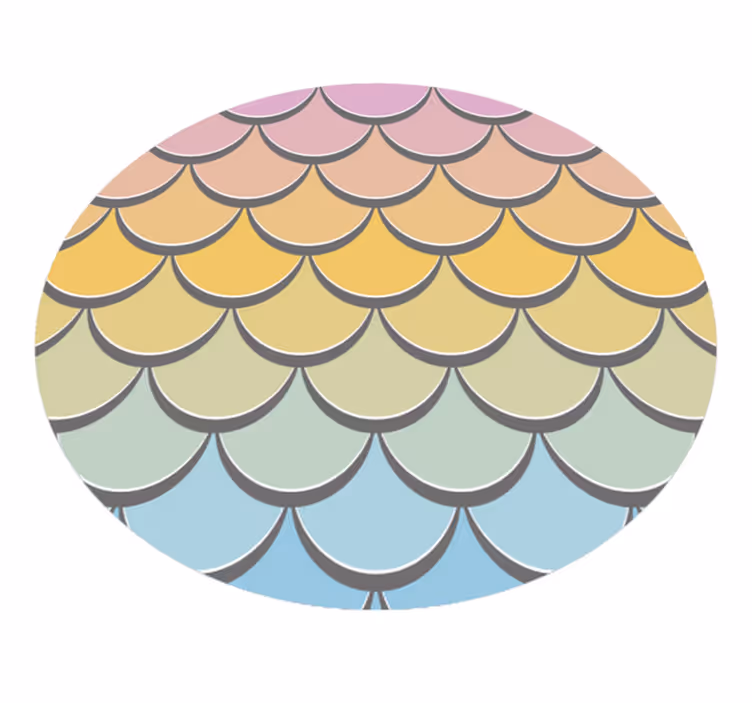 Pisane ribje luske vinilna preproga - TenStickers