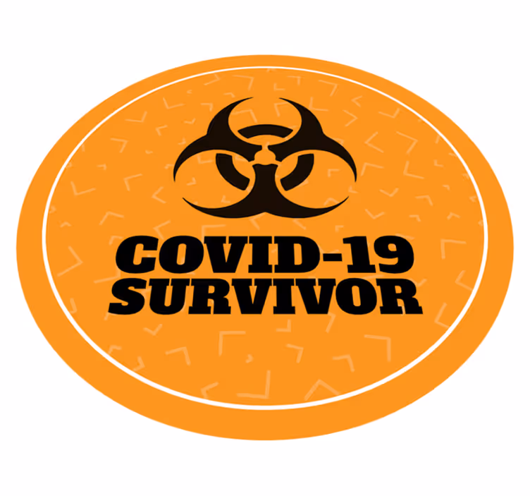 Covid surviver smešna zasnova preproga po meri - TenStickers