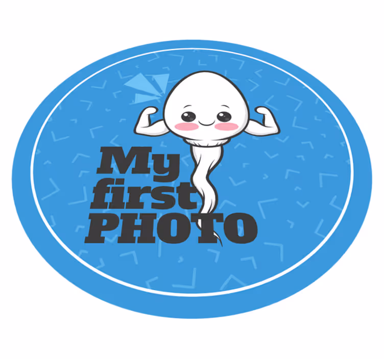 Moja prva fotografija vinilne preproge z napisom - TenStickers