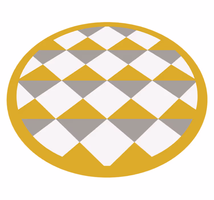 Diamond pattern circle vinilne preproge z vzorci - TenStickers