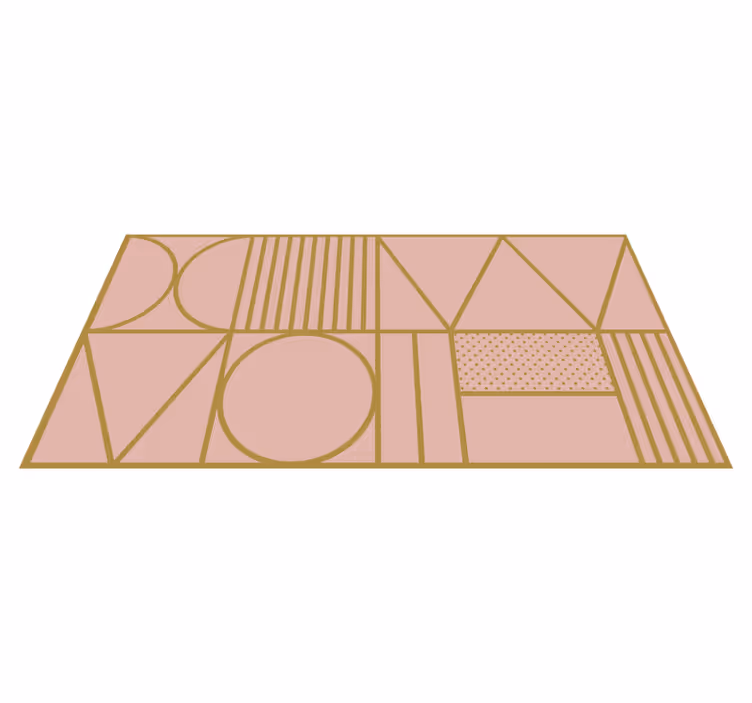 Geometrijske figure minimalistična vinilna preproga - TenStickers