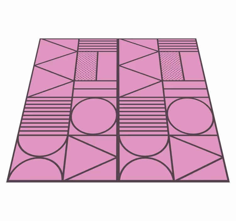 Motiv roza oblik Vinilne preproge z geometrijskimi vzorci - TenStickers