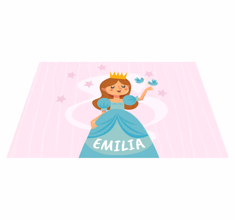 Oblikovanje lika princese Vinilna preproga z imeni - TenStickers