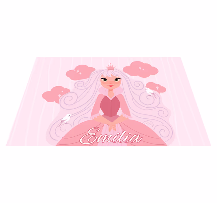 Lik princese Vinilna preproga z imeni - TenStickers