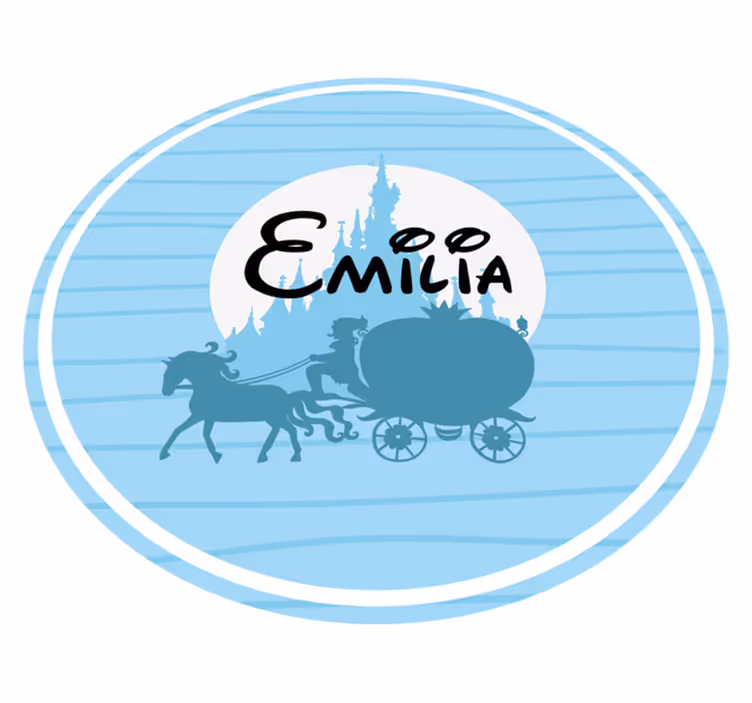 Tema baletne kočije Vinilna preproga z imeni - TenStickers
