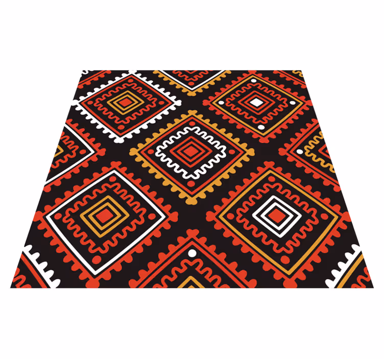 Lively geometric style etnična vinilna preproga - TenStickers