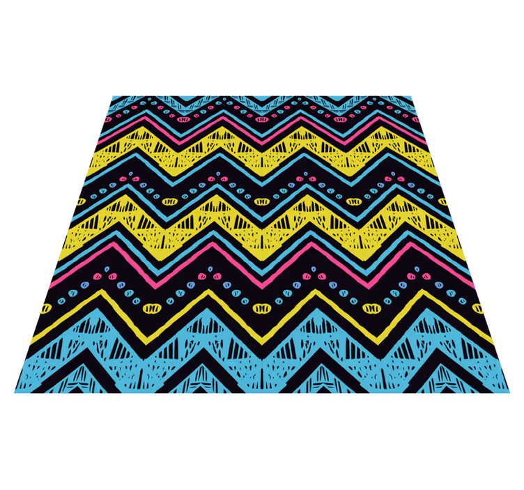 Vibrant chevron pattern vinilne preproge z vzorci - TenStickers