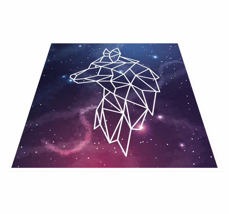 Geometric bear silhouette vinilni tepih z živalmi - TenStickers