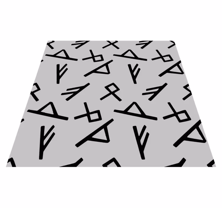 Stylish black shapes vinilne preproge z vzorci - TenStickers