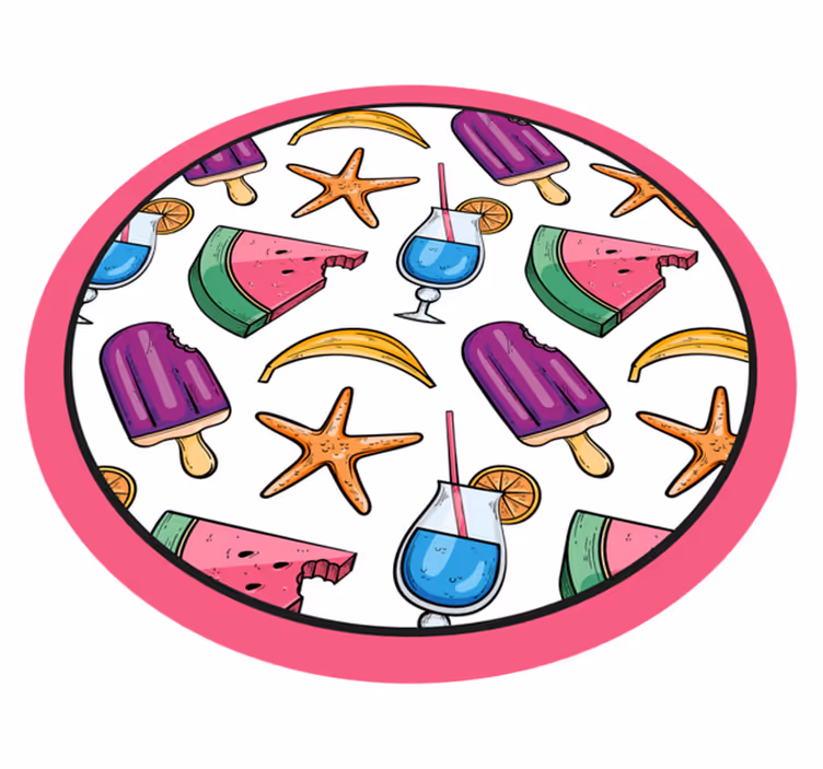 Pisane poletne dobrote Vinilne preproge v drugih vzorcih - TenStickers