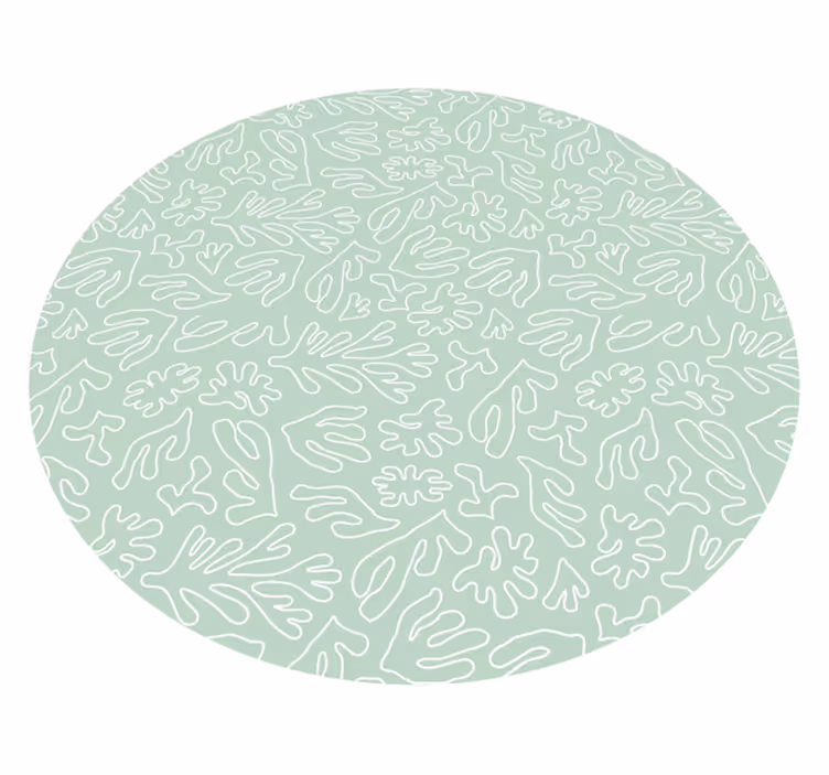 Leafy patterns naravne vinilne preproge - TenStickers