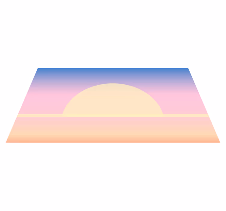 Gradient sončnega vzhoda Naravne vinilnea preproga - TenStickers