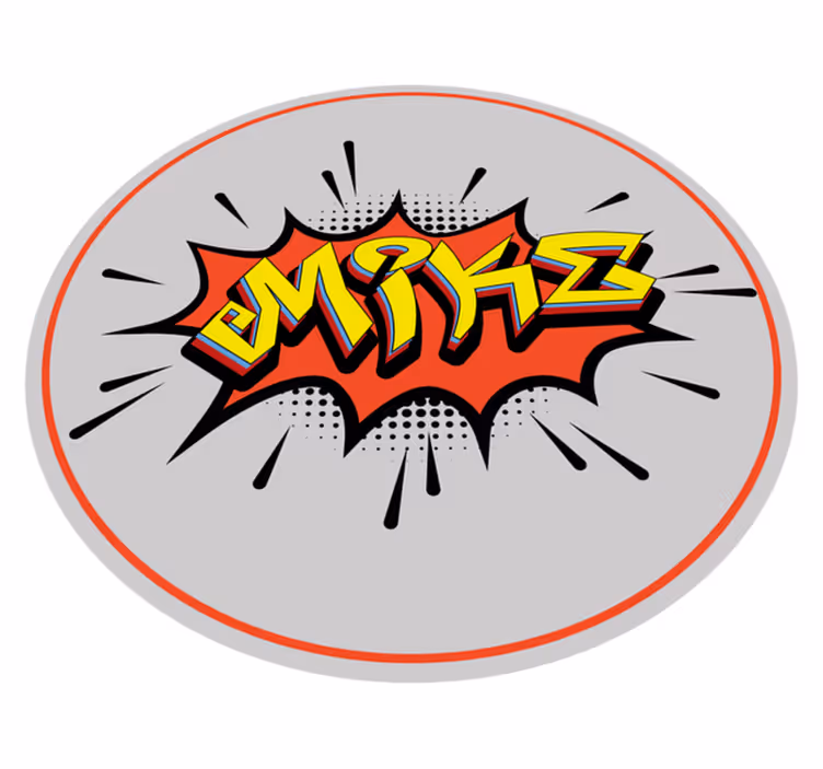 Eksplozija imen Vinilna preproga z imeni - TenStickers
