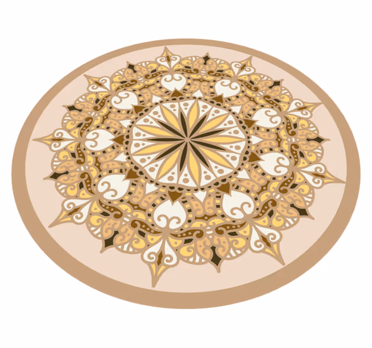 Elegantna zlata mandala Vinilna preproga mandala - TenStickers