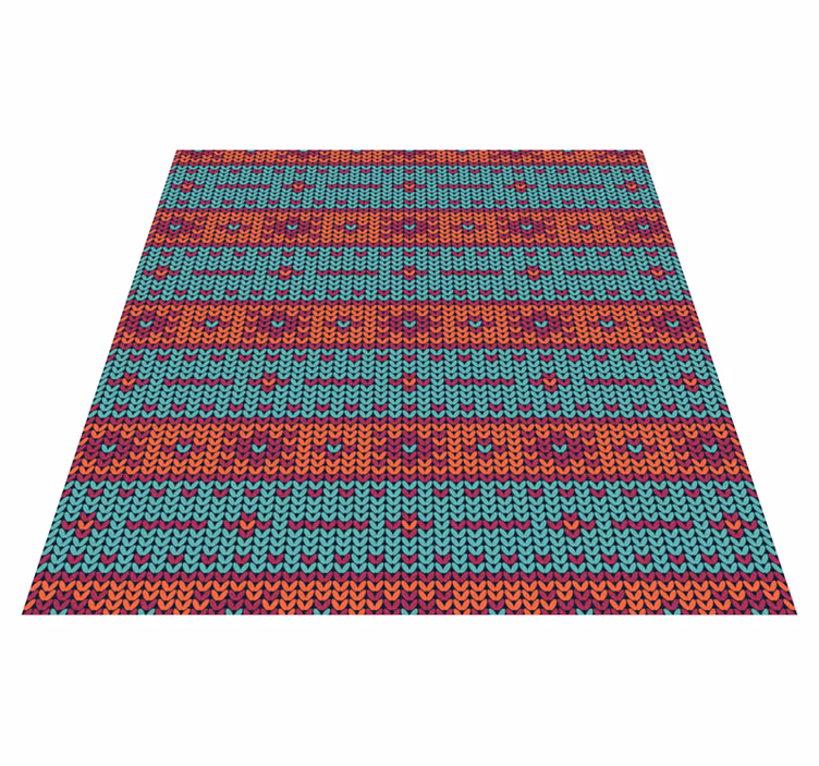 Lively geometric motif etnične vinilne preproge - TenStickers