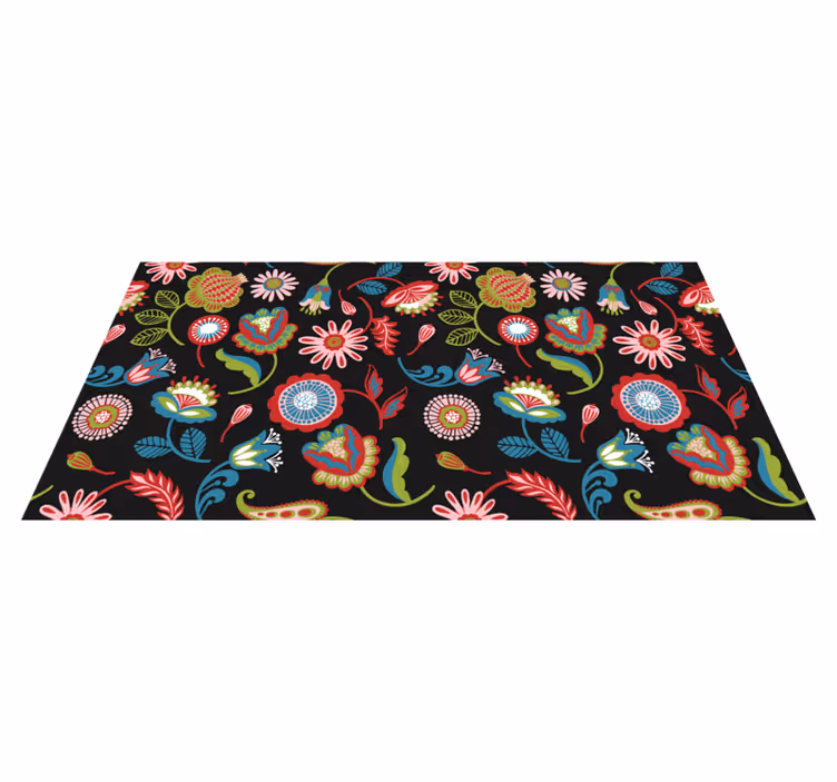 Vibrant floral inspiration cvetlična vinilna preproga - TenStickers
