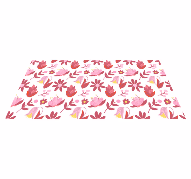 Floral patterns bloom cvetlična vinilna preproga - TenStickers