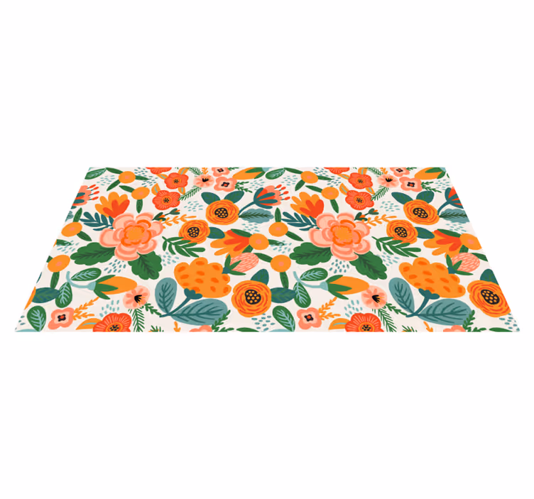 Floral garden pattern cvetlična vinilna preproga - TenStickers