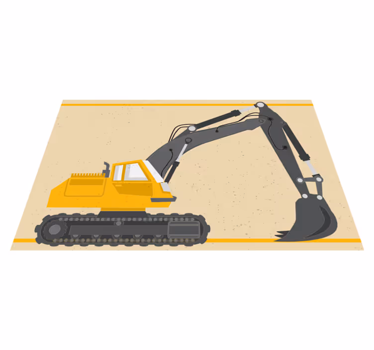 Ilustracija bagra Vinilne preproge v drugih vzorcih - TenStickers