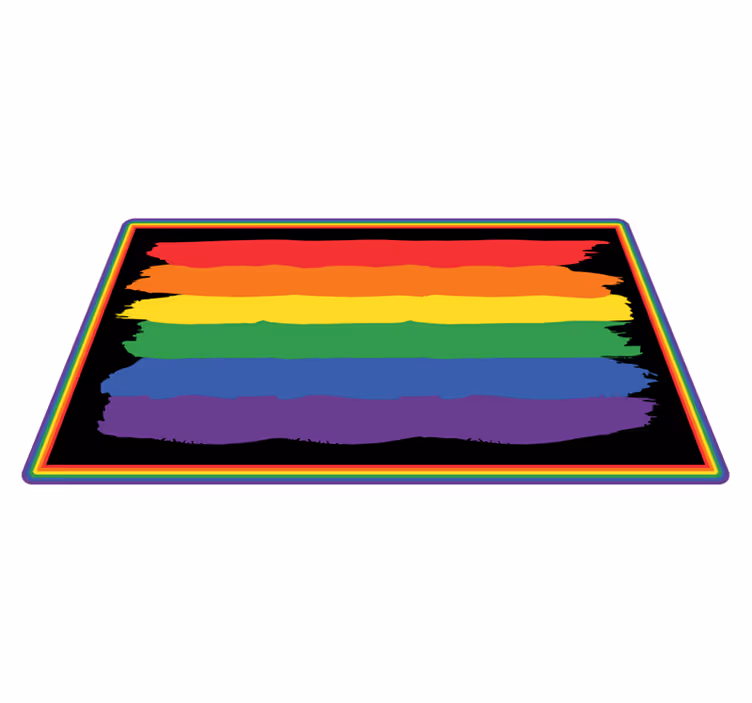 Pisane mavrične črte Vinilna preproga s črtami - TenStickers