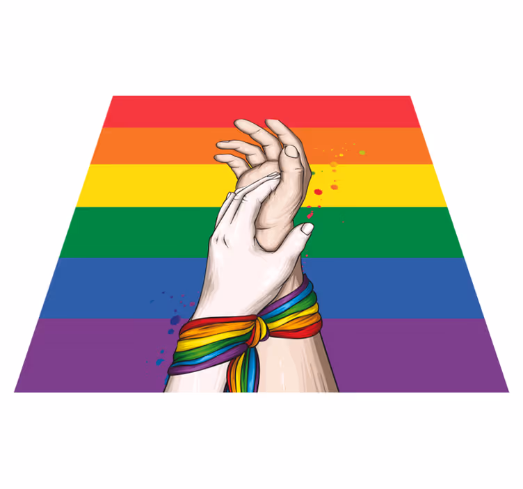 Mavrica rok enotnosti Vinilna preproga za dogodke - TenStickers