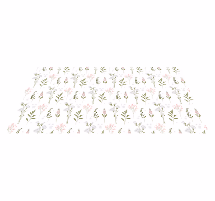 Patterned aesthetic cvetlična vinilna preproga - TenStickers