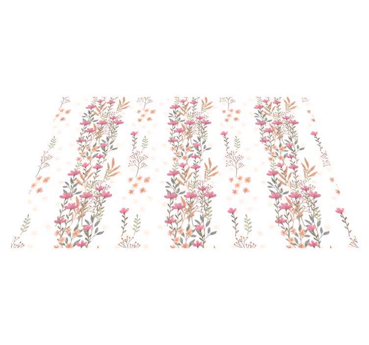 Floral patterned motif cvetlična vinilna preproga - TenStickers