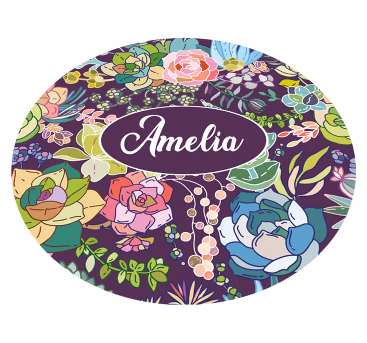 Cvetlični vzorec po meri Vinilne preproge za spalnico - TenStickers