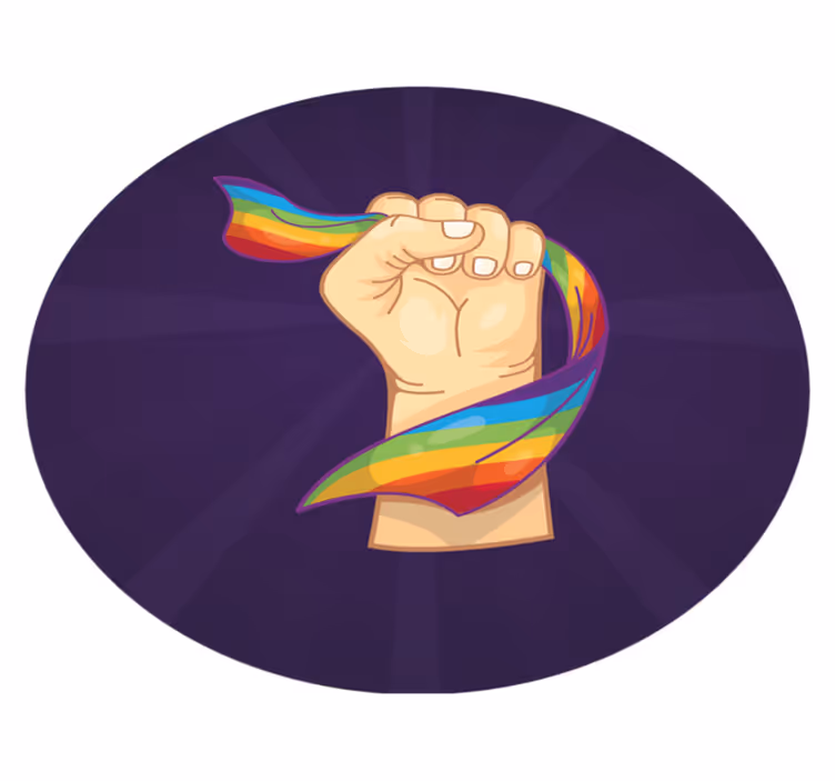Ponosna mavrična pest Vinilna preproga za najstnike - TenStickers
