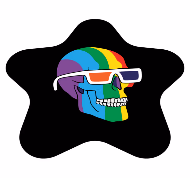 Barviti odtenki lobanj Vinilna mozaik preproga - TenStickers
