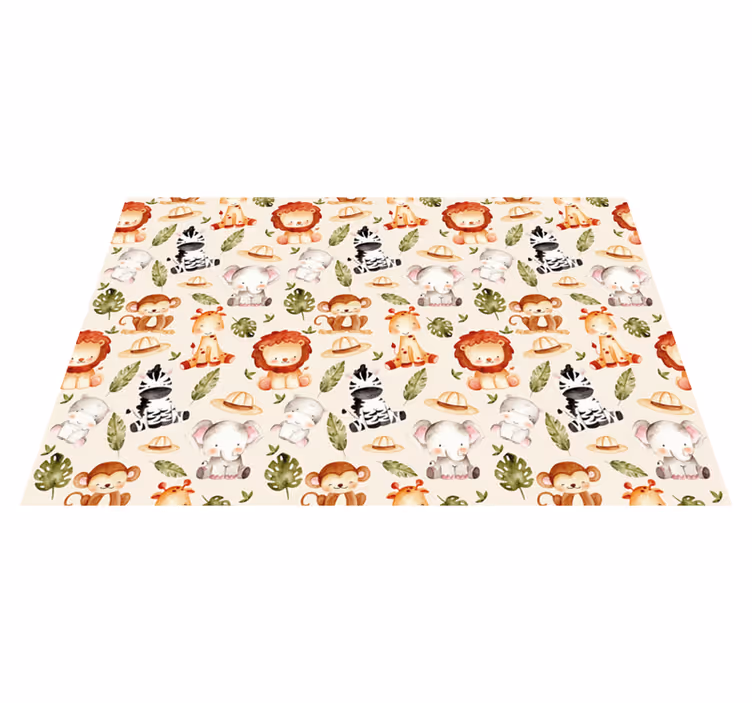 Cute safari animals vinilna preproga za dojenčke - TenStickers
