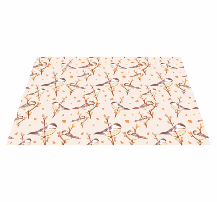Enchanting bird motifs cvetlična vinilna preproga - TenStickers