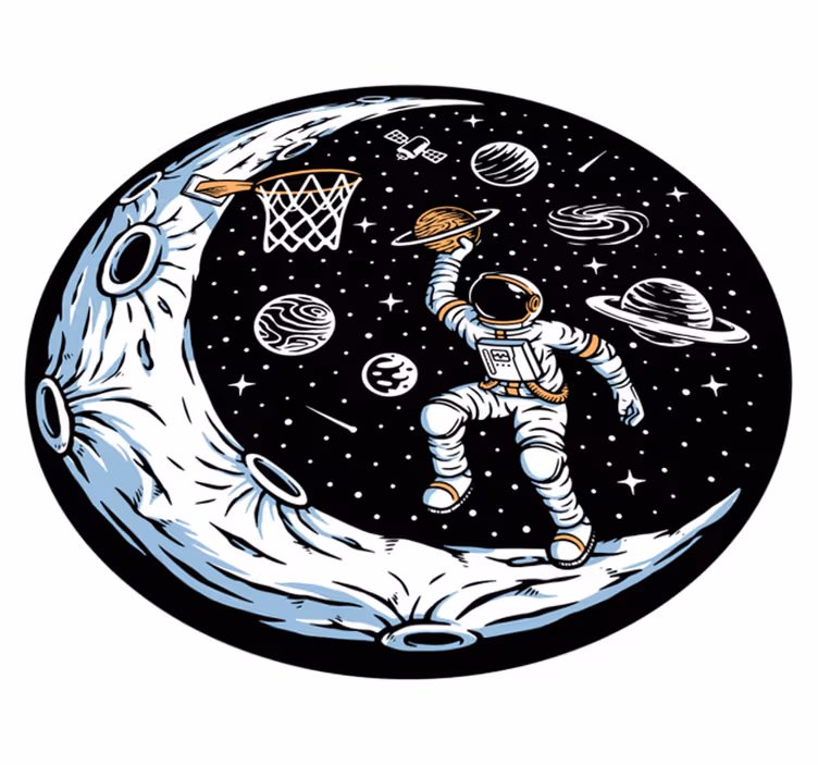 Astronavt potopitev vinilna preproga s zvezdami - TenStickers