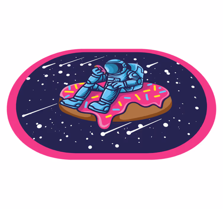 Astronavt na krofu Vinilna preproga za najstnike - TenStickers