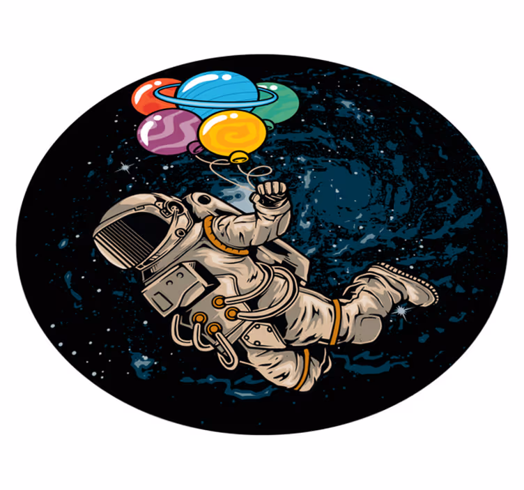 Astronavt z baloni Vinilne preproge v drugih vzorcih - TenStickers