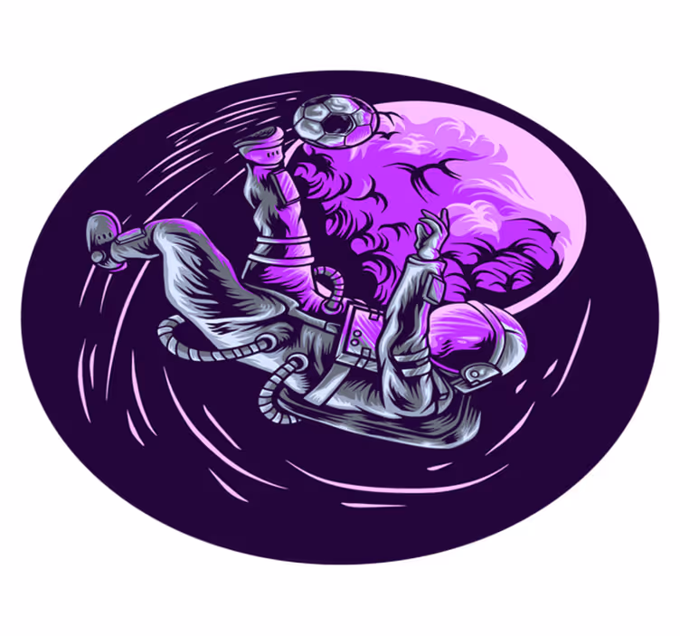 Astronavt lebdi vinilna preproga s zvezdami - TenStickers