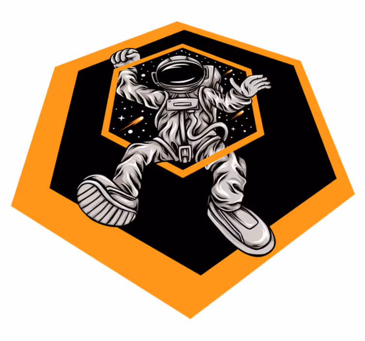 Cosmic astronaut adventure vinilna preproga z zvezdami - TenStickers