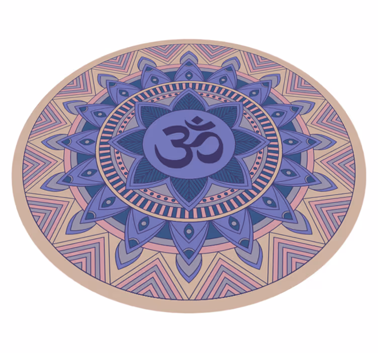 Meditativni vzorec lotosa Vinilna preproga mandala - TenStickers