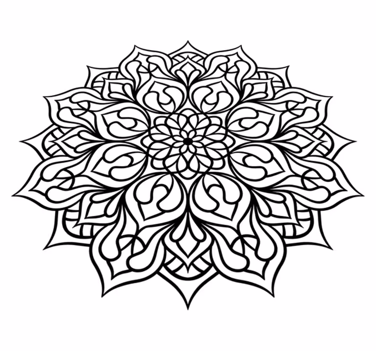 Eleganten vijoličen vzorec Vinilna preproga mandala - TenStickers