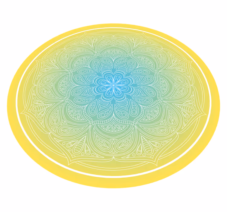Zapleten cvetlični vzorec Vinilna preproga mandala - TenStickers