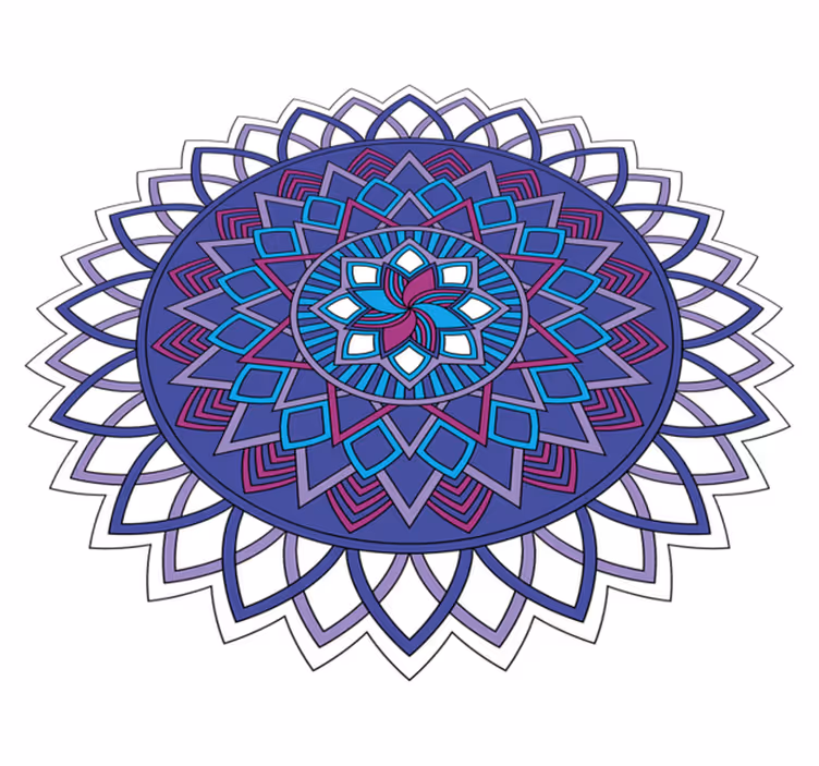 Zapleten cvetlični aranžma Vinilna preproga mandala - TenStickers