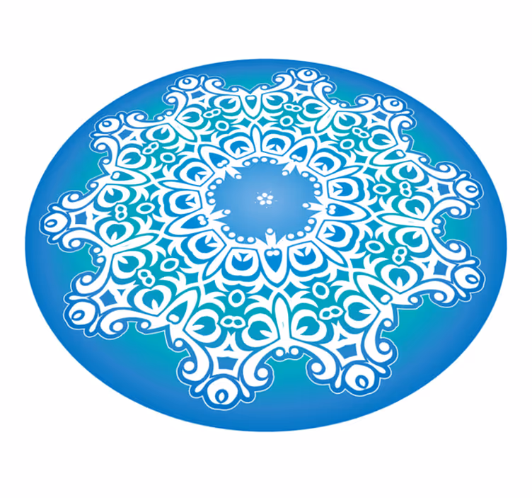 Dovršen botanični ornament Vinilna preproga mandala - TenStickers