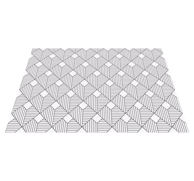 Siv vzorčast slog Vinilne preproge z geometrijskimi vzorci - TenStickers