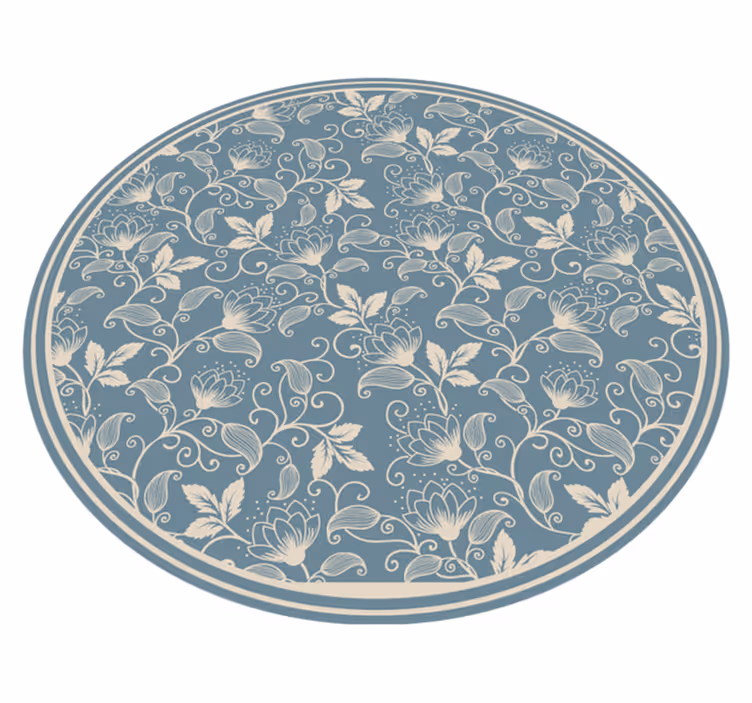 Botanical whirl element cvetlična vinilna preproga - TenStickers