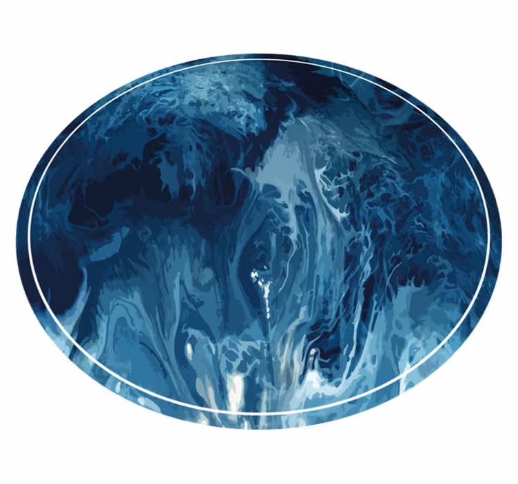 Oceansko modri vrtinec Naravne vinilnea preproga - TenStickers
